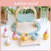 Garten-Teeparty Holzspielküche Spielzeugset Für Kinder Mädchen Fantasievolles Rollenspiel
