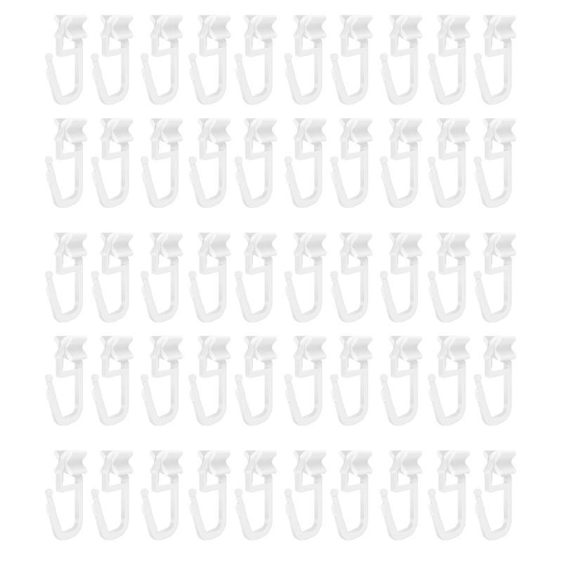 62KD 50pcs Curtain Track Accessories Curtain Hooks Offering Easy Setting And Long Time Durability For Home Decoration