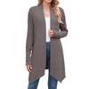 New Women's Long Sleeve Knit Cardigan Solid Color Fall Outerwear For European American Women