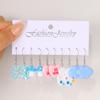 20 Pcs Cartoon Animal INS Earring Set For Women Simple Colorful Temperament Lovely Resin Fruit Drop Earring Trendy Jewelry Gifts