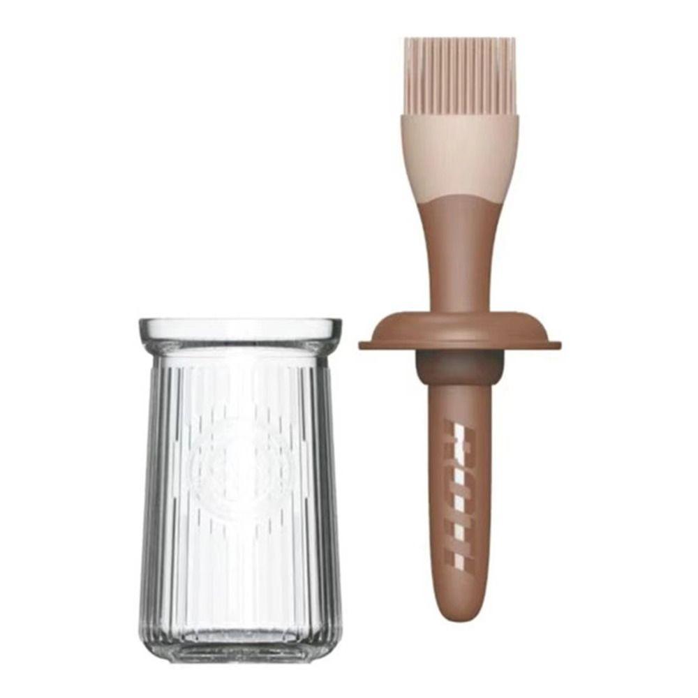 

Термостойкая кисть для барбекю, силиконовая бутылка-дозатор для масла с кистью, кисть для нанесения соуса, для приготовления пищи коричневый