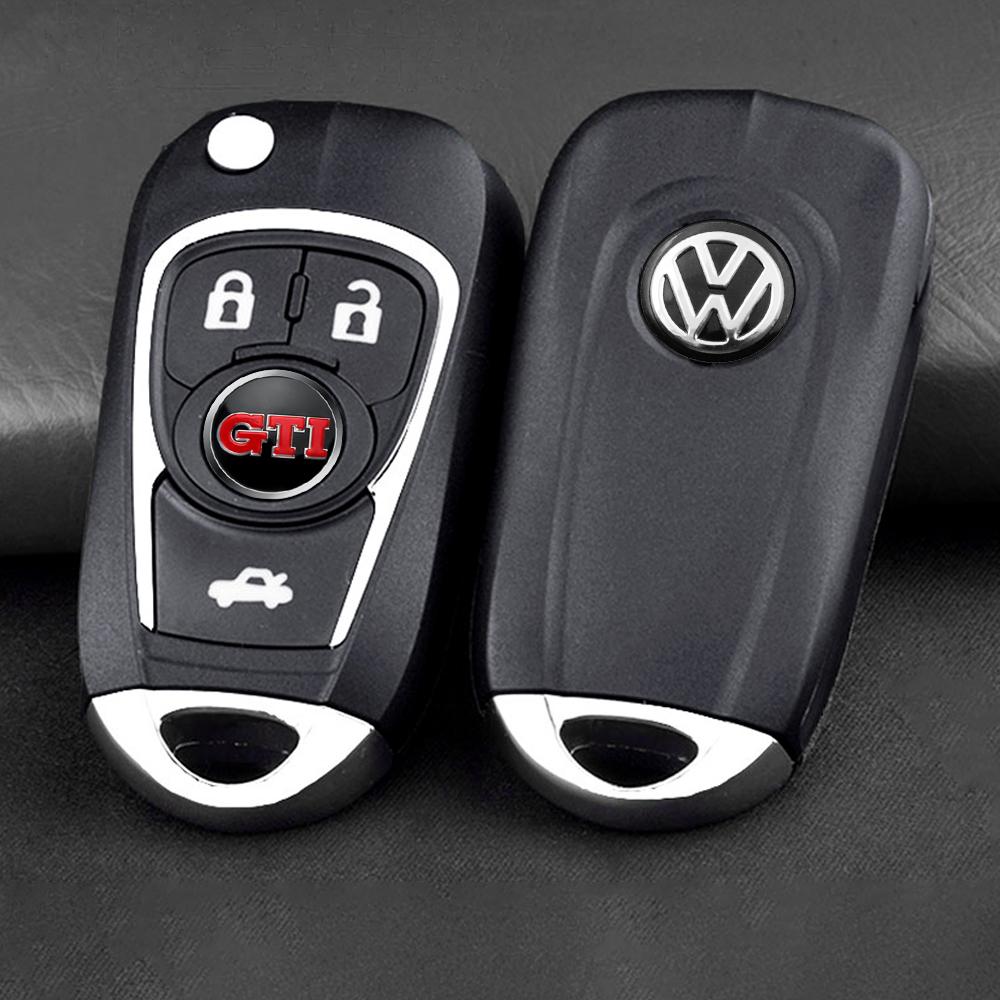 For VW Jetta Golf Beetle EOS R32 MK4 golf 6 motion M177 Accessories 10Pcs 3D Car Badge Emblem Sticker Car Control Key Logo Valve Cap