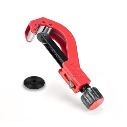 Feestars Pipe Cutter, Built-in 1 Replacement Blade, Cuts Diameters from 14-63mm and Thicknesses up to 3mm, Mini Pipe Cutter, Bearing Steel Blade, Alum