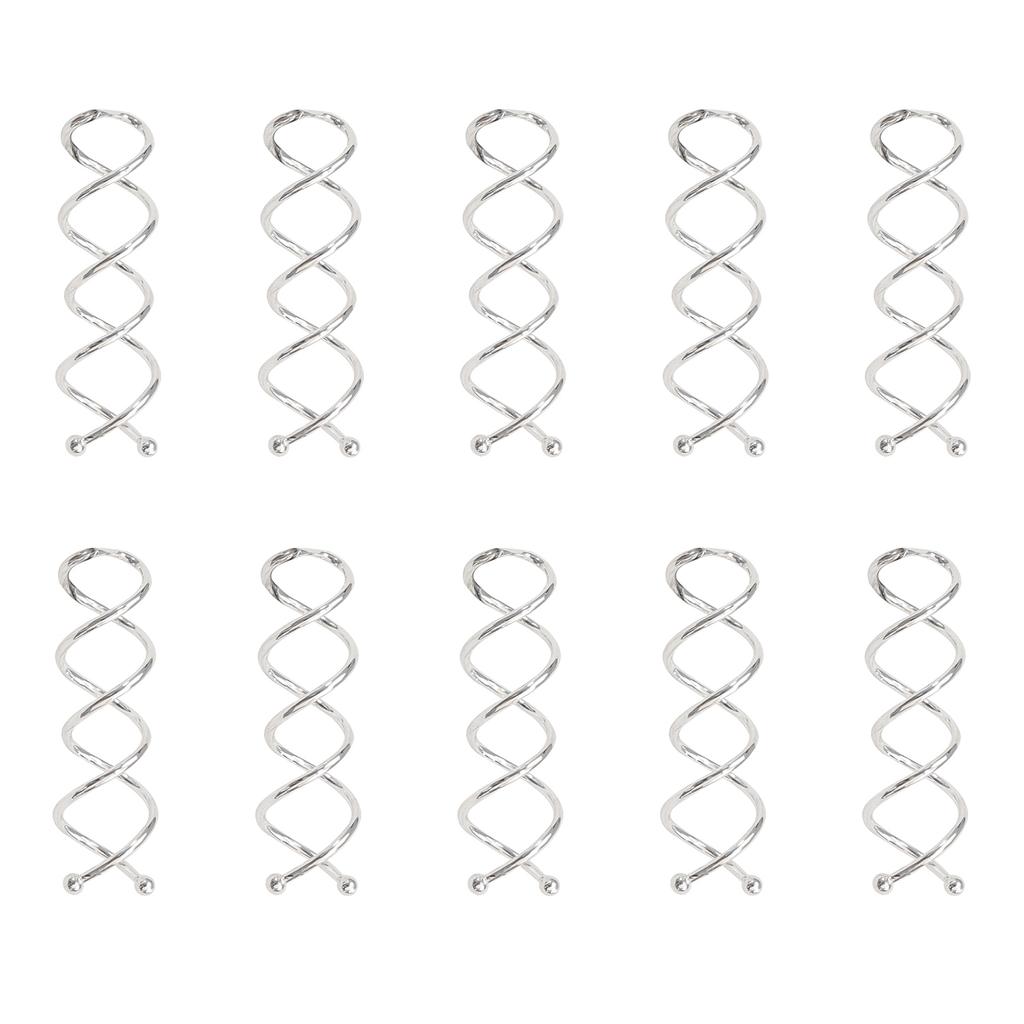 10pcs Metal Spiral Pin Hair Clip Twist Comb Hairpins Brooches Bobby Bun Stick Pick for Women Girl Wedding Accessories Ornaments