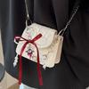Sweet Ribbon Bowknot Pearls Keychain Charm Fashionable Key Accessory Cuteness Bag Charm Suitable for Keys and Bags