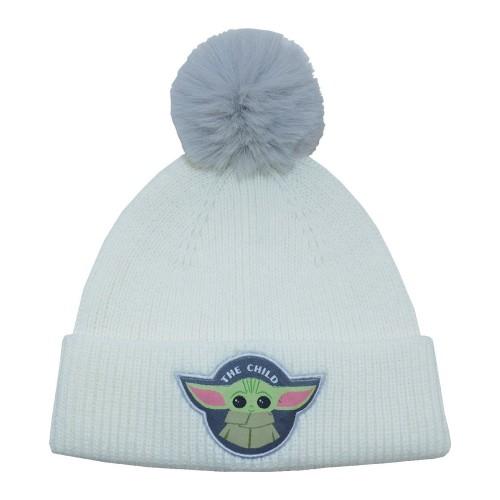 Star Wars The Mandalorian Unisex Adult The Child Badge Pom Pom Beanie