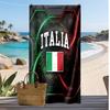 Asciugamano da Spiaggia Stampa Calcio Italia Asciugatura Rapida Super Assorbente Morbido Asciugamano da Bagno per Nuoto Spiaggia Viaggio Souvenir Regalo per Fan