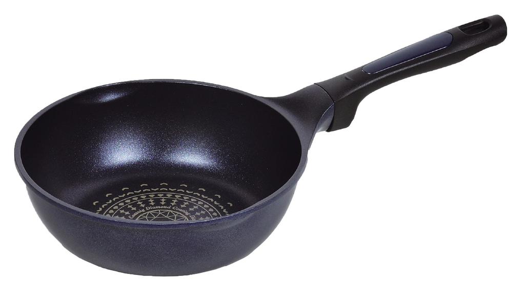 Pearl Metal Lightweight Extra Deep Frying Gas Stove Incredibly Blue Diamond Pan, 20cm, Only, Lightweight, Coat, HB-2449