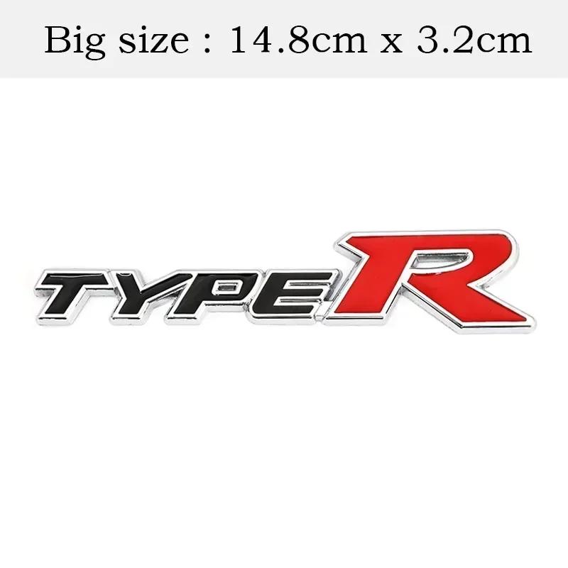 3D Metal Car Front Grille Emblem Badge Decals for Honda Type R Racing Type S Sport Logo Civic Accord CRV HRV CITY CRIDER Pilot