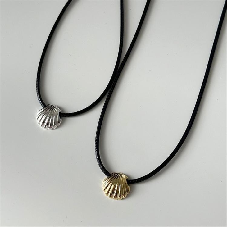 Metal Shells Pendant Necklace Earrings Choker Fashion Collar Necklace Jewelry
