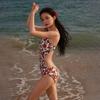Swimsuit Women's One-piece Triangle High-class Feeling Ins Wind Hot Sexy Fashionable Floral Girl Swimming Suit