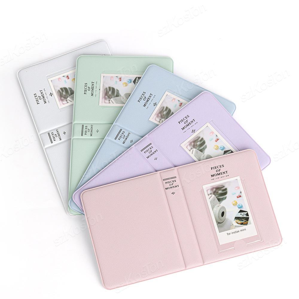 3 Inch Portable Photo Album 64 Pockets Instax Mini PU Leather Binder Photocards Photo Album for Fujifilm Instant 12//11/9 Camera