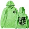 Love Never Fails Print Letter Hoodies Men/Women Sweatshirt Black Autumn Vintage Oversized Harajuku Loose Tops Casual Pullovers