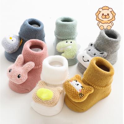 Autumn Winter Thicken Warm Stitch Cotton High Long Socks Cute 3D Doll Boy Girls Floor Clothing for Baby Kid Children Accessories