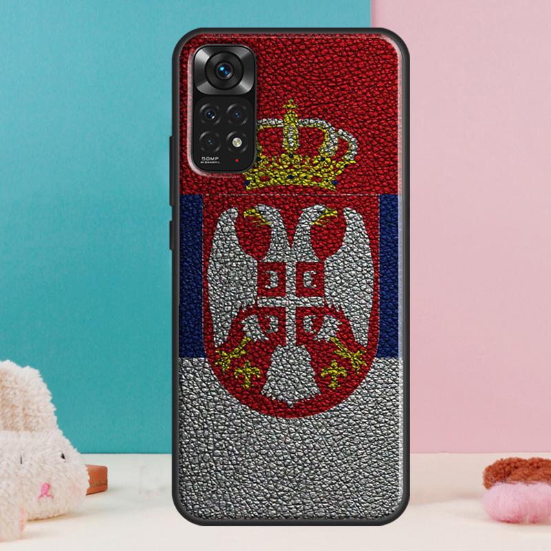 Flag of Serbia Serbian Case For Xiaomi Redmi Note 14 13 12 Pro 11 9 10 9S 10S 11S 12S Redmi 14C 13C 10C 12C Cover