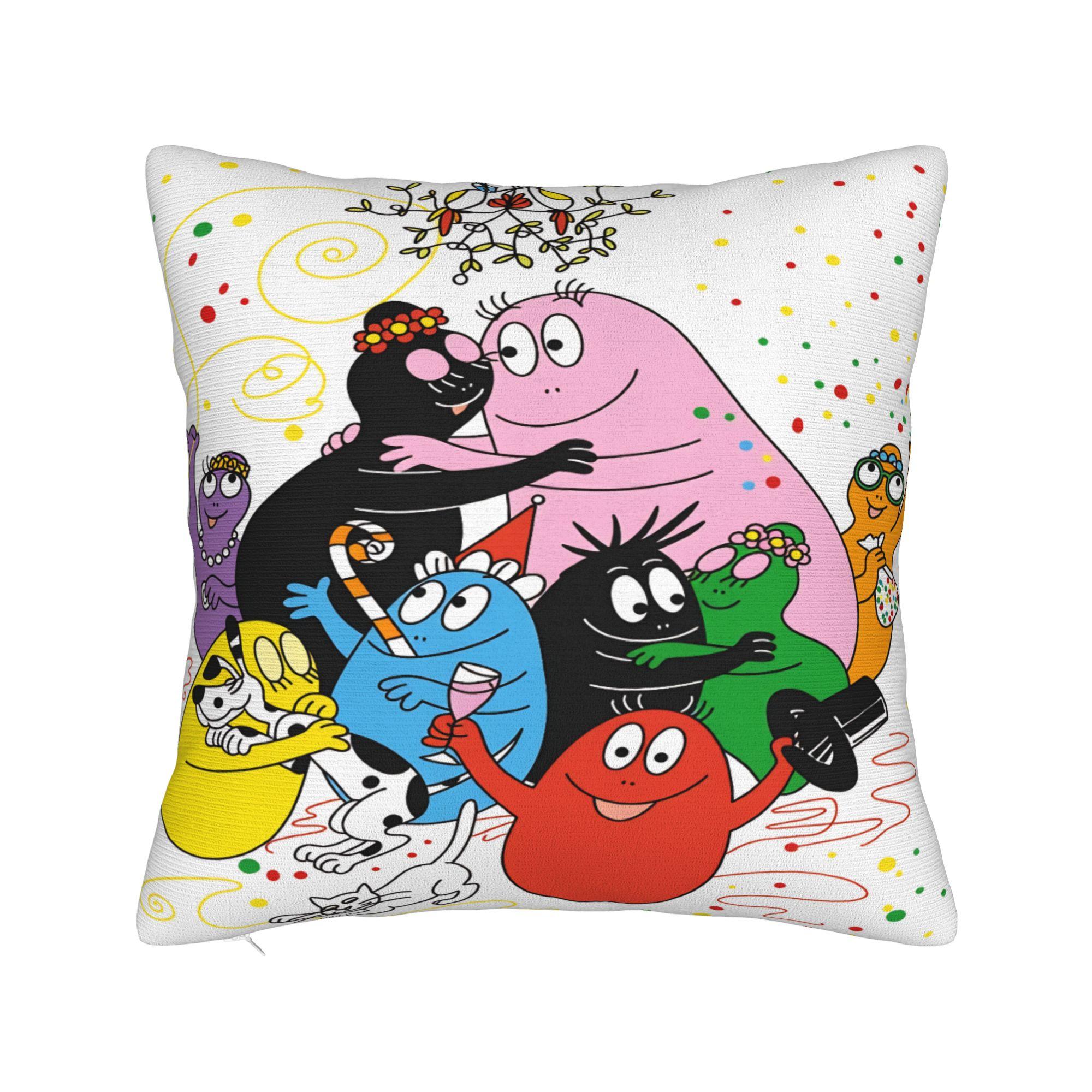 

Barbapapas Pillowcases Cute Funny Pillow Case For Sofa Home Decoration Soft Pillow Cover 30cmx30cm
