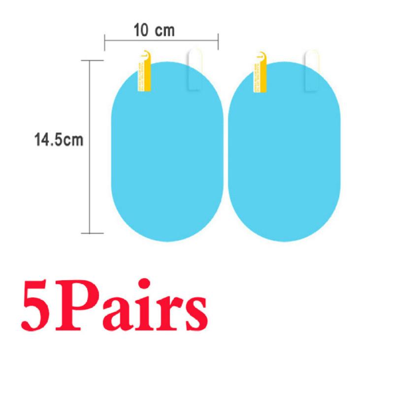 10Pc Car Anti Water Mist Film Anti Fog Rainproof Rearview Mirror Protective Film