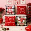 Vikama Valentine'S Day Red Cute Double-Sided Printed Home Decoration Bedroom Sofa Pillowcase Cushion Cover Without Inner Core