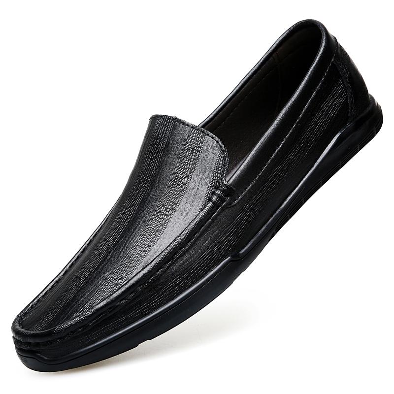 Fashion Soft Sole Male Flats Moccasin Casual Shoes New Men Dress Shoes All-match Loafers Men's Genuine Leather Slip-on Walking Shoes