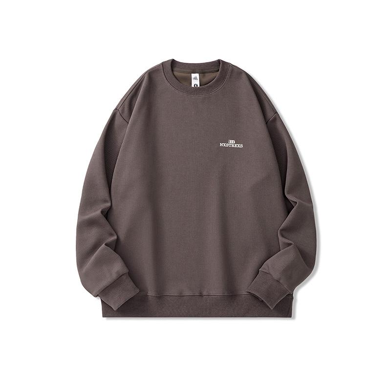 Autumn Embroidered Sweater Men'S American Casual Trendy Brand Long-Sleeved Top Loose Round Neck Inner Bottoming Shirt