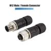 Waterproof IP67 M12 Circle Connector 2 3 4 5 6 8 12 17 Pin Assembly Welding Aviation Plug Industrial Male Female Cable Connector