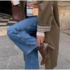 Women's European and American Style Lapel Single-Breasted Trench Coat - Workwear Inspired Fashion Jacket