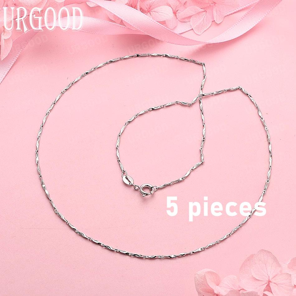 925 Sterling Silver Wedding Necklace Men Women Gifts Fashion Jewelry