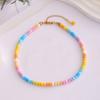 Trendy New Arrival Alloy Colorful Beaded Collarbone Necklace Beaded Chain Bracelet Jewelry Set for Women