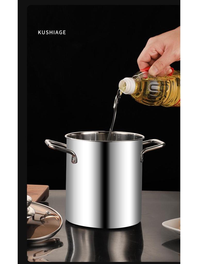 Mini Multifunctional 304 Stainless Steel Frying Pan with Filter for Induction Cookers