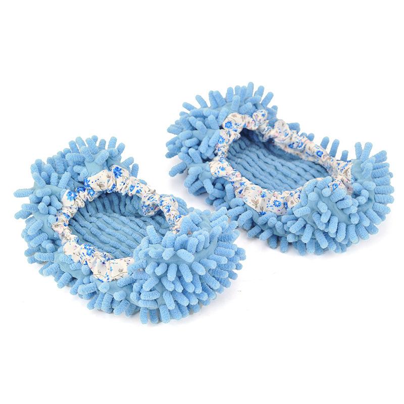Lace Floor Mop Slippers for Cleaning 2 Pairs One Size