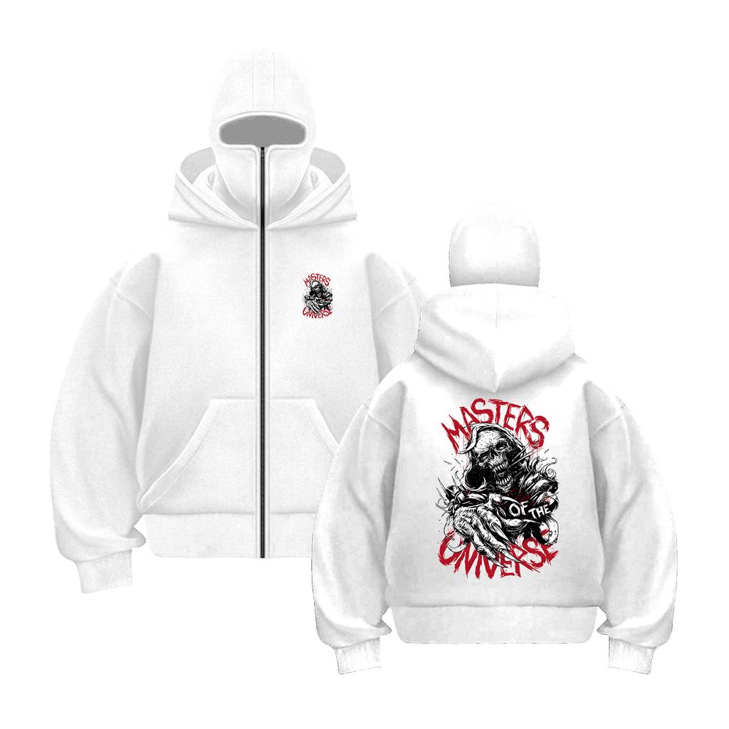 Zabawna Bluza z Kapturem Masters of The Universe Skeletor He-Man She-Ra z Nadrukiem Uliczny Styl Casual Luźny Krój Moda Jesień/Zima 2025