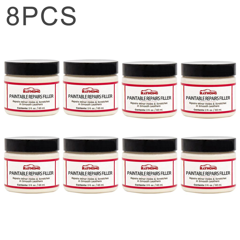1-8PCS Leather Filler Repair Paste Leather Tears Cracks Scratches Repair Paste for Car Seats Furniture Refurbishing Hole Filler