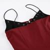 Color Block Lace-Up Slimming Camisole - Chic Pure Desire Top
