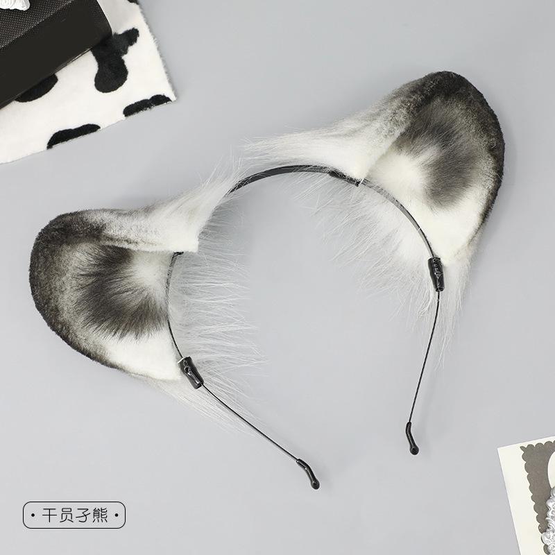 Plush Ears Comic Show Cos Accessories Props Headband Ark Operator Lone Bear Ears Headgear Simulation Beast Ear Headband