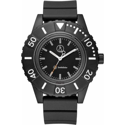 

Часы Citizen Q&Q Smile Solar, Аналоговые, Водонепроницаемость 20 АТМ, Диаметр 45 мм, RP30-002, Черные