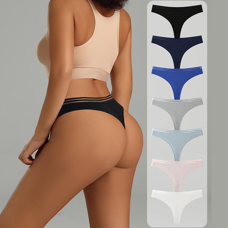 Heißer Verkauf Sexy Thread Unterwäsche Niedrige Taille Sport Dreieck Dessous Frauen Hohl Taille Gürtel Frauen Höschen