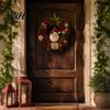 Relaxing Holiday Craft Projects 3D Fabric Wreath Poke Art Kit for Adults, Christmas Easy Crafts Adults Kit, Santa Snowman Design, Beginner-Friendly