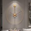 Nordic Large Wall Clock Modern Round Metal Silent Wall Decor Watch Indoor Kitchen Living Room Home Office Decoration Wall Clocks