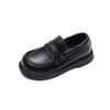 Small Leather Shoes British Style Genuine Leather Black Moccasins Soft Sole Fashionable Children's Single Shoes Baby Shoes