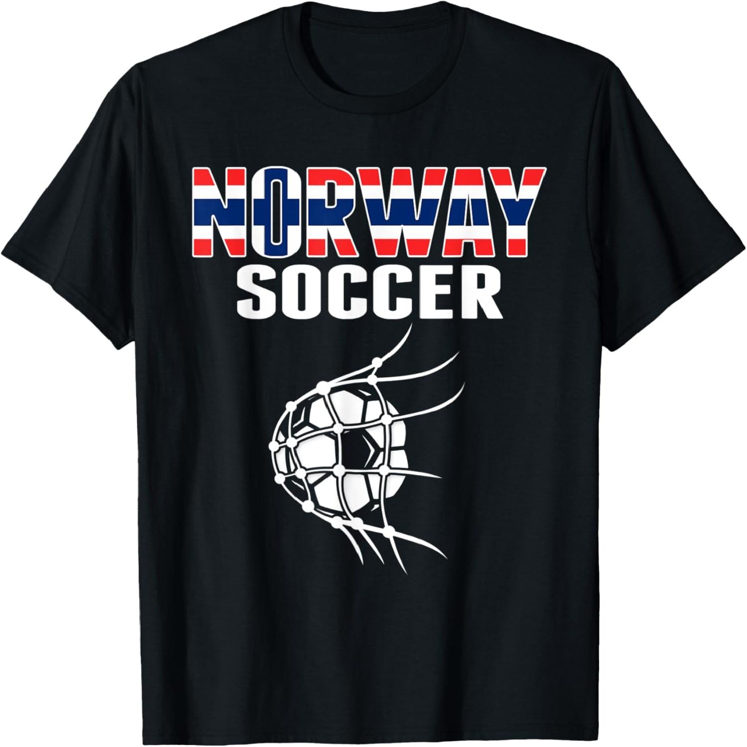 Norway Soccer Ball In Net - Norwegian Football Supporters T-Shirt S