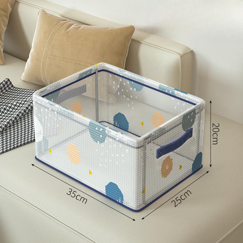 

Ящик для хранения одежды, бытовая корзина для хранения в гостиной, общежитии, шкаф для хранения, ящик для хранения одежды, брюки, прозрачный органайзер medium 35*35*20cm прозрачный