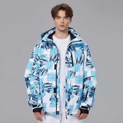 Men's Ski Jacket Snowboarding Coat Snow Pullover Hooded Winter Warm Insulated Mountain Outdoor Sports Waterproof Windproof Skiing Jackets for Men
