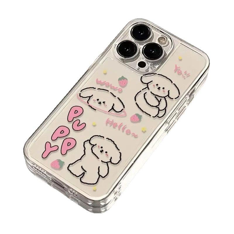 Cute and happy dog iPhone11Promax mobile phone case is transparent and suitable for Apple 11promax space case 11.