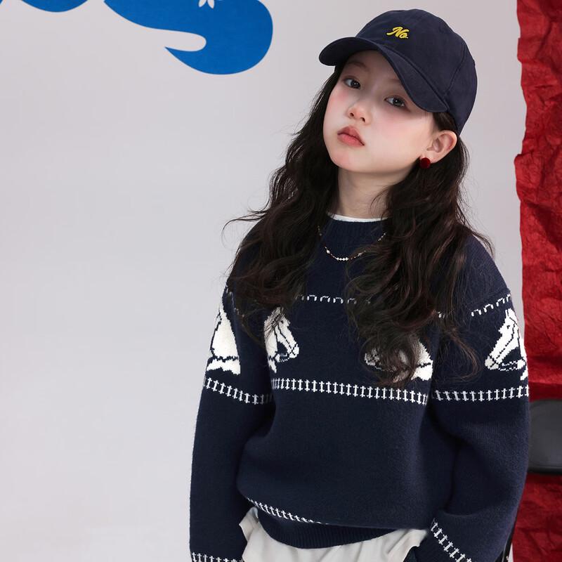 NAIYOUKIDS Girls' Winter Little Horse Knit Sweater