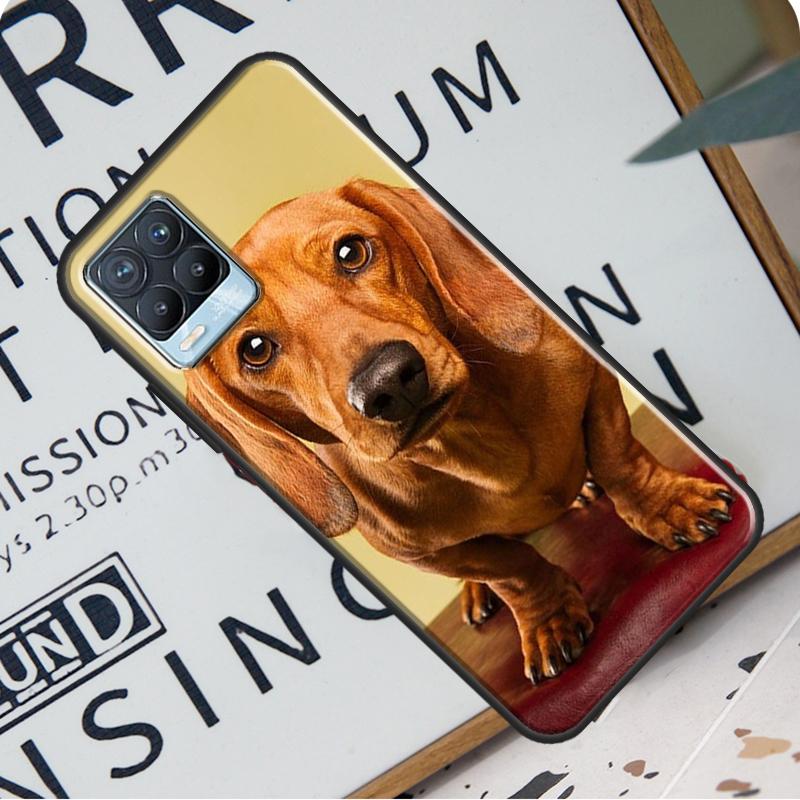 Dackel Hund Hülle für Realme C21 C11 C15 GT Neo2 Master 8 Pro 8i OnePlus 9 Pro 8T 9R Nord2 Coque Cover