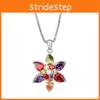 Elegant Floral Design Short Necklace With Zircon Flower Charm For Women
