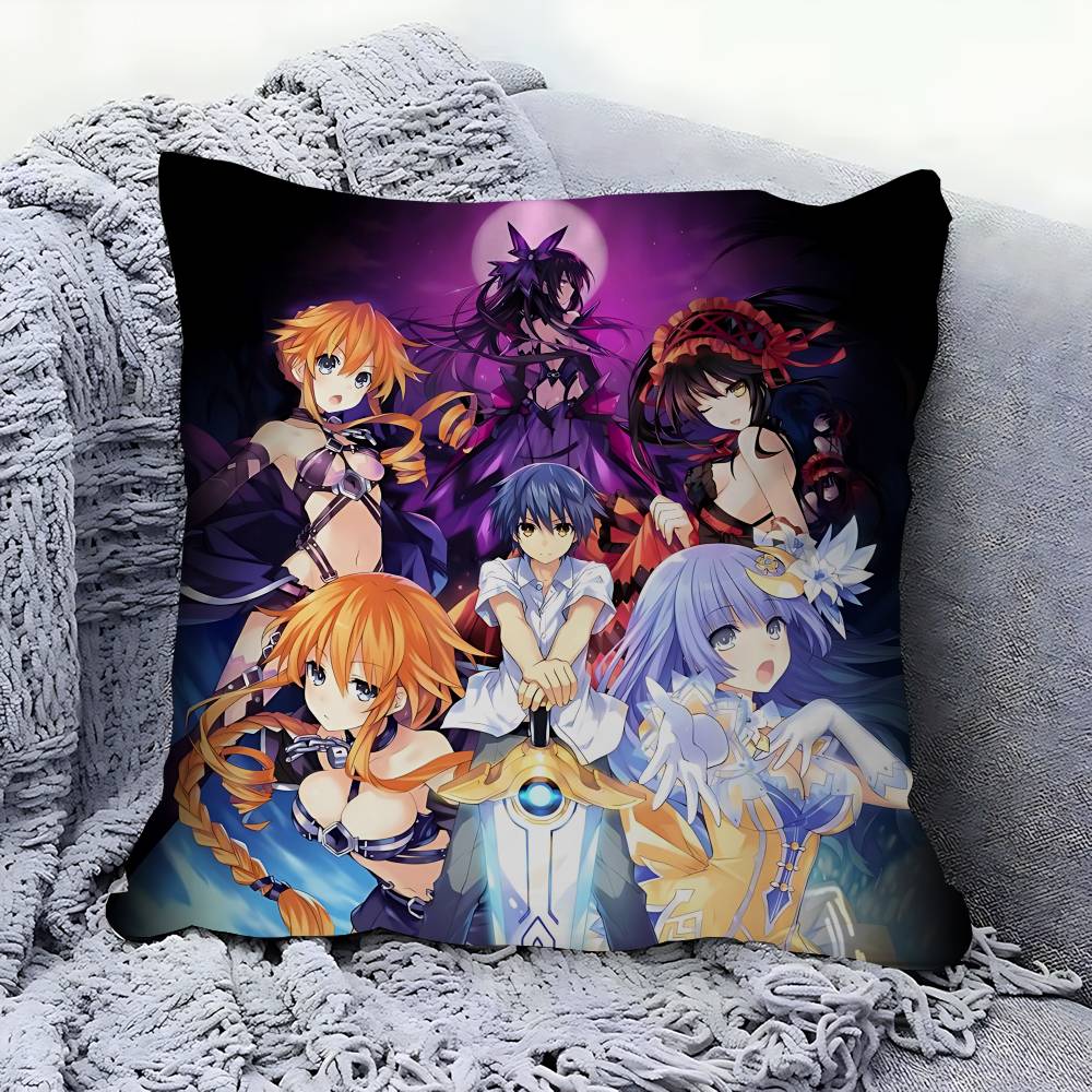 Anime D-DATE-A-LIVES Cushion Cover Pillow Cover Decor Pillowcase Printed Cushion Case For Couch