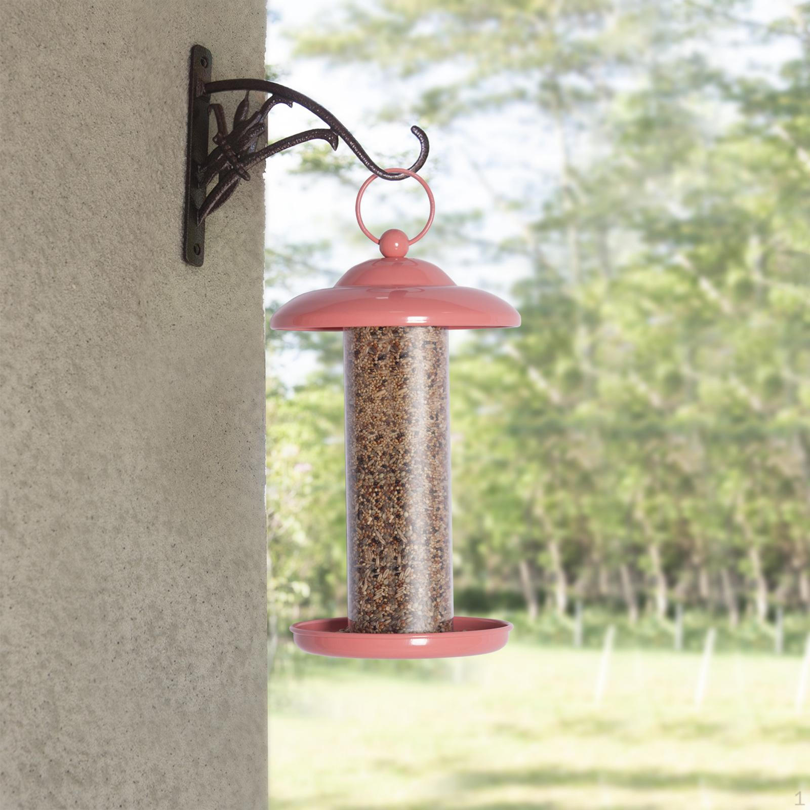 

Bird Feeders Outside House Shaped Feeder Durable Clear Birds Feeding Food Dispenser for