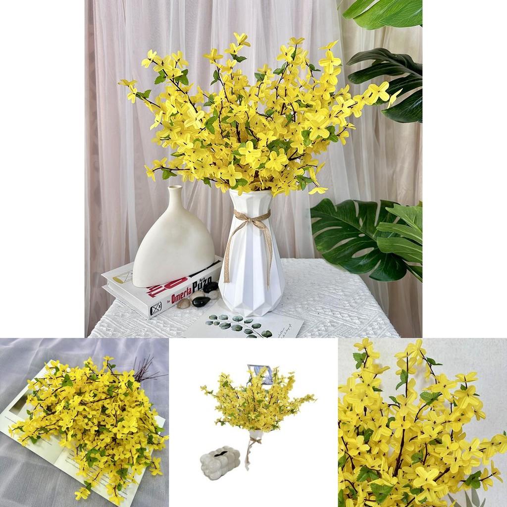 Winter Jasmine Fake Flower Bridal Arrangement With Durable Plastic Material For Wedding Venue And Photography Props
