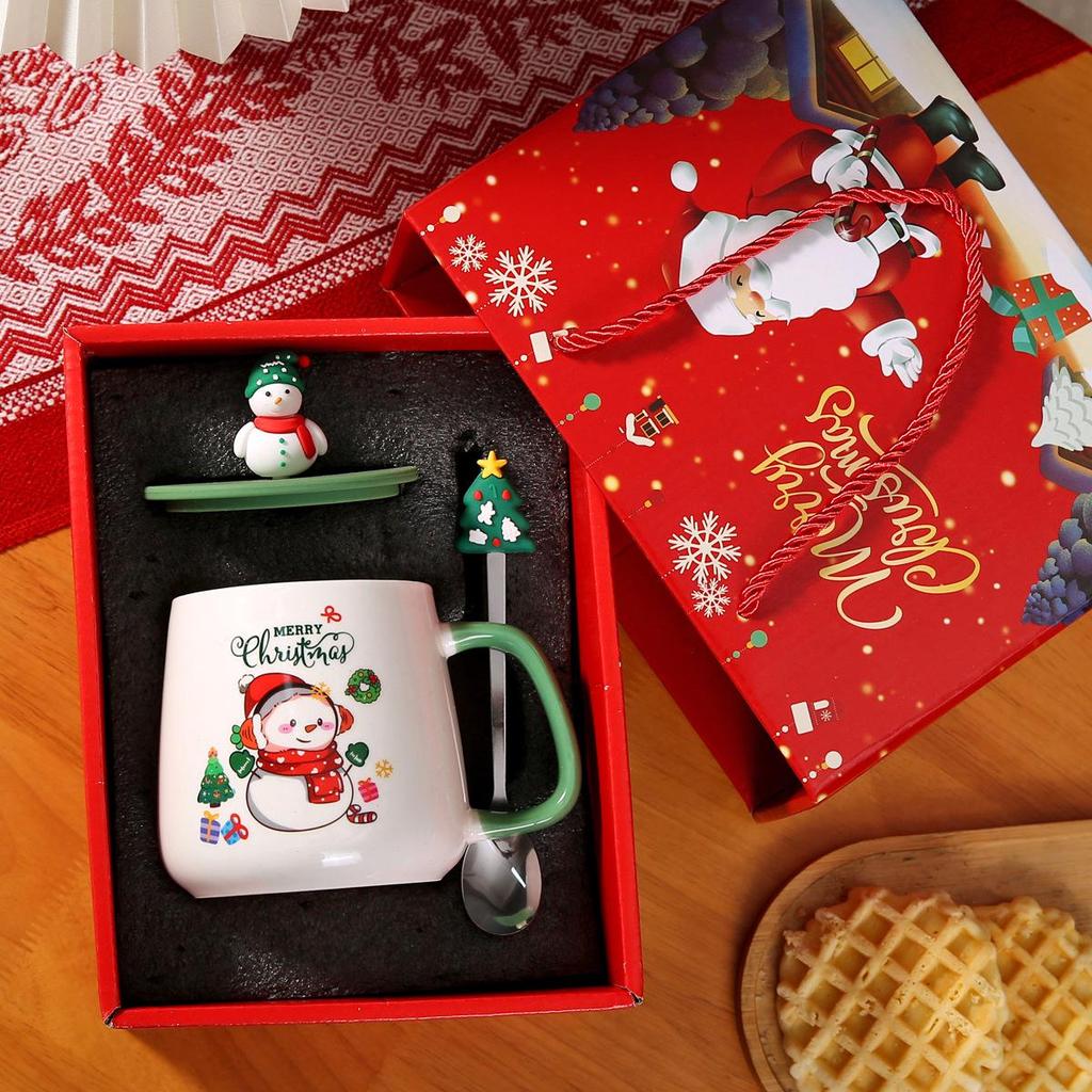 Caneca de Cerâmica Papai Noel - Fofa, Criativa, com Tema de Natal, Xícara de Temperatura Constante